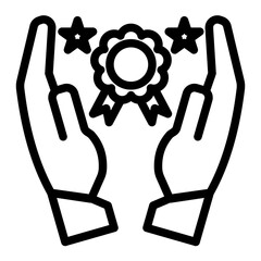 Customer Satisfaction Award Icon from Business Opportunity Collection (Outline Style)