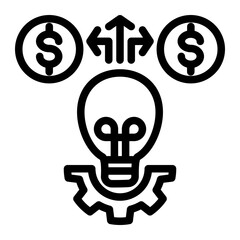 Innovation Solution Flexibility Icon from Business Opportunity Collection (Outline Style)