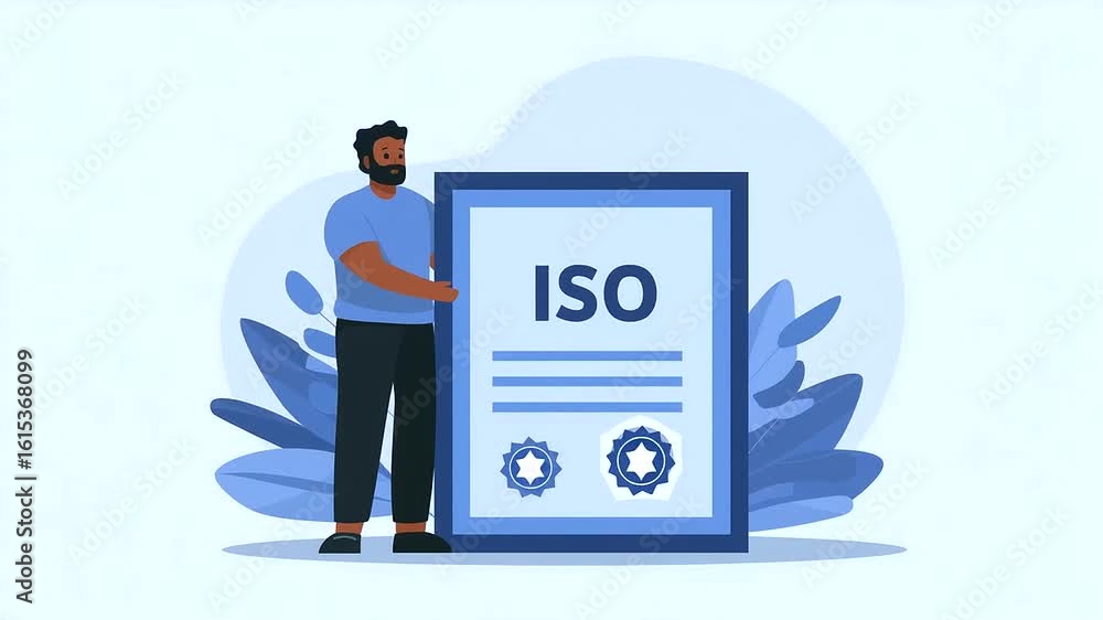 Poster a detailed overview of the iso standards quality control and certification procedures.