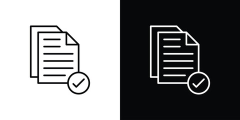 Compliance document icon for template logo, vector designs.