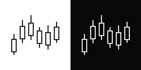Obraz premium Chart candlestick icon for template logo, vector designs.