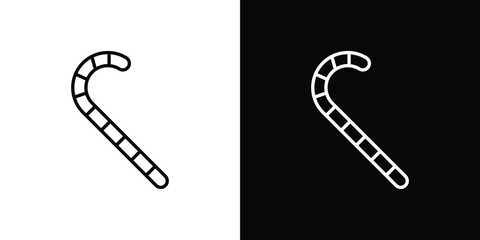 Candy Cane icon for template logo, vector designs.