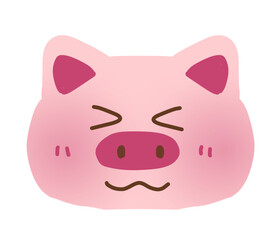 Crushed-Out Pig Emoji Shy Love Piggy