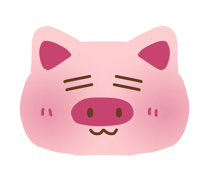 Peaceful Pig Emoji Zen Piggy Look