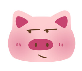 Sly Pig Emoji Mischievous Piggy Look