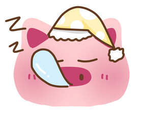 Sleeping Pig Emoji Napping Piggy Face