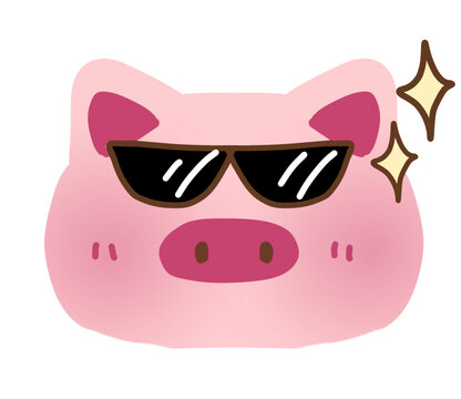 Cool Pig Emoji Sunglasses Piggy Vibe