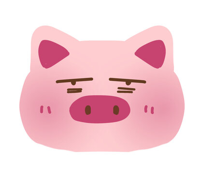 Sleepy Pig Emoji Tired and Yawning Piggy