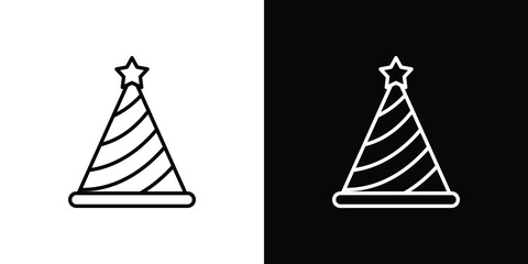 Birthday hat icon for template logo, vector designs.