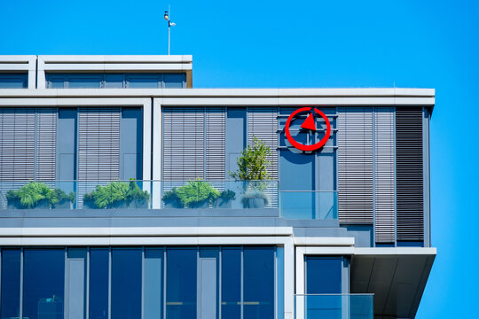 Bain and Company logo on modern office building, Global investments Management Consulting Firm, professional finance services in Frankfurt am Main, Germany - June 30, 2025