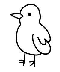 cartoon bird with a blank sign