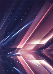 Abstract bright neon background scene with rays, spotlights, multi-colored background.