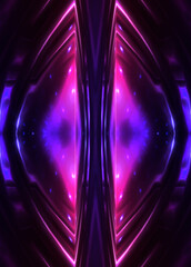 Abstract bright neon background scene with rays, spotlights, multi-colored background.