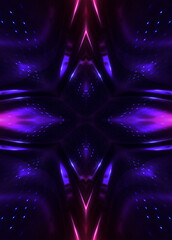 Abstract bright neon background scene with rays, spotlights, multi-colored background.