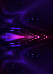 Abstract bright neon background scene with rays, spotlights, multi-colored background.