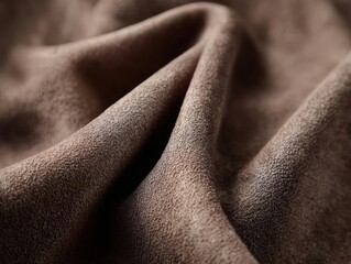 Fototapeta premium Closeup of Soft Brown Suede Fabric
