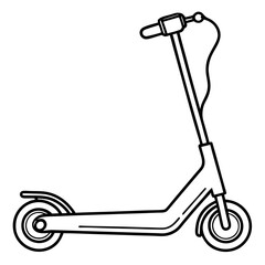 Minimalist Electric Scooter Line Art 
