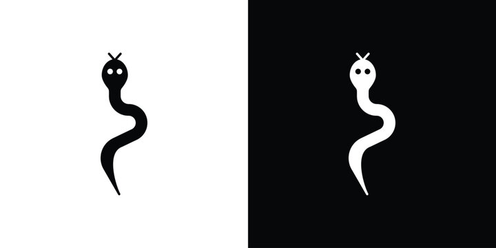 Snake icon, logo elements of graphic designs