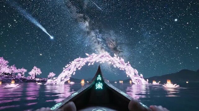 A beautiful view along a surreal environment