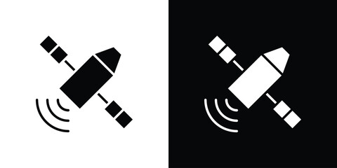 Satellite icon, logo elements of graphic designs