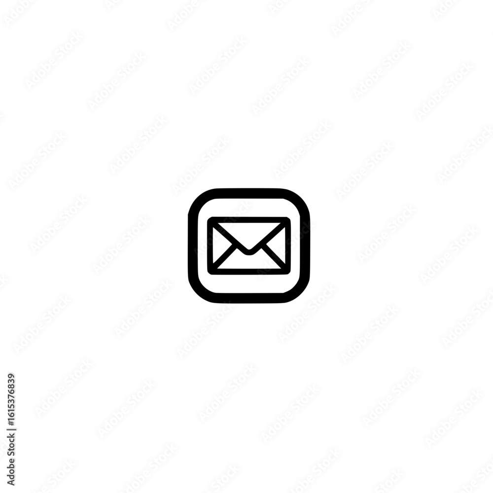 Poster envelope icon inside box vector illustration representing secure mail and protected delivery concept