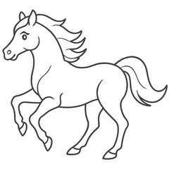 Obraz premium horse outline art illustration