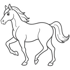 Obraz premium horse outline art illustration
