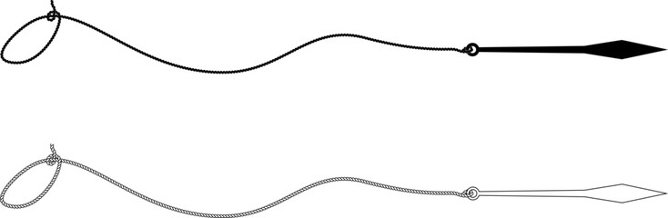 rope dart or rope javelin icon set © Sutana