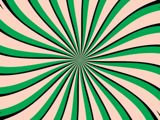 Fototapeta premium Vintage retro banner background. Colorful grunge wave wallpaper on black background. Vector illustration. Rotate party background pattern.