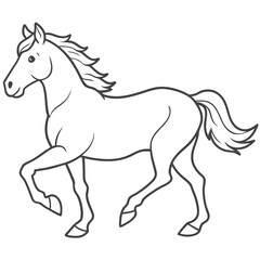 Obraz premium horse outline art illustration