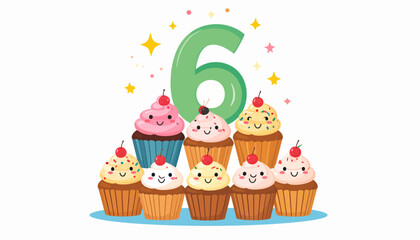 Sixth Birthday Cupcake Celebration