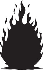 FireSprite in silhouette image white background.