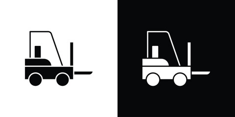 Forklift icon, logo elements of graphic designs