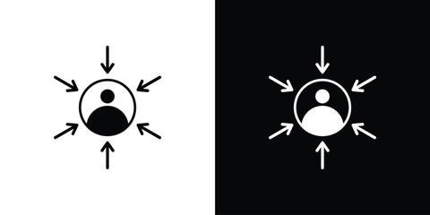 Customer centricity icon, logo elements of graphic designs