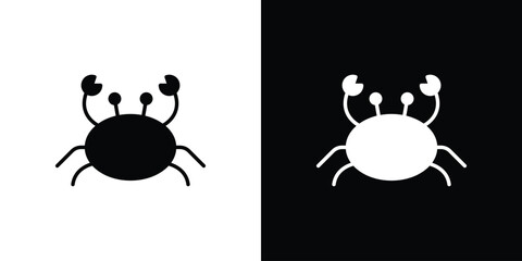 Crab icon, logo elements of graphic designs