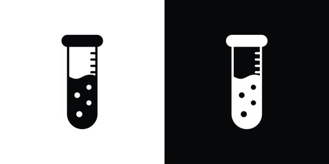 Chemical Tube icon, logo elements of graphic designs