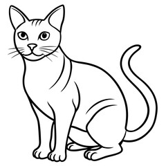 Obraz premium Cat Coloring Page Vector Cat Line Art Drawing for Children’s Coloring Book and Printable Crafts
