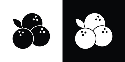 Blueberries icon, logo elements of graphic designs