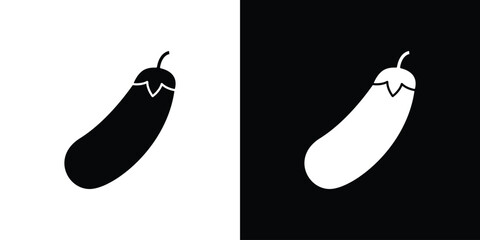 Aubergine icon, logo elements of graphic designs