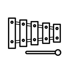 Xylophone musical instrument - vector icon