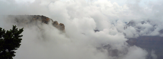 Cloudy Day At The Grand Canyon Arizona