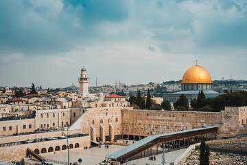 Obraz premium Jerusalems Old City A Blend of History and Modernity