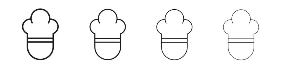 Chef icon linear vector icon in a editable style.