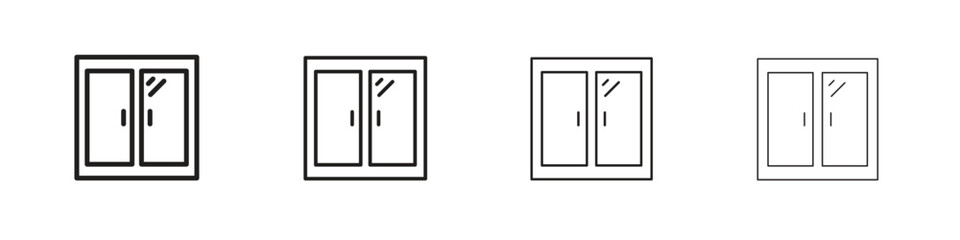 Window icon linear vector icon in a editable style.