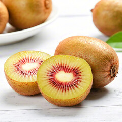 Fresh and delicious red kiwi fruit