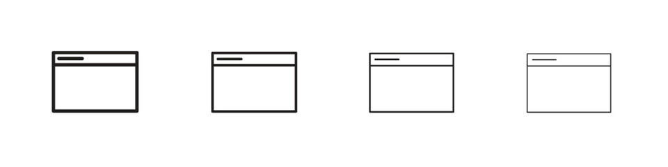 Window icon linear vector icon in a editable style.
