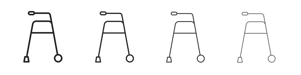 Walker icon linear vector icon in a editable style.