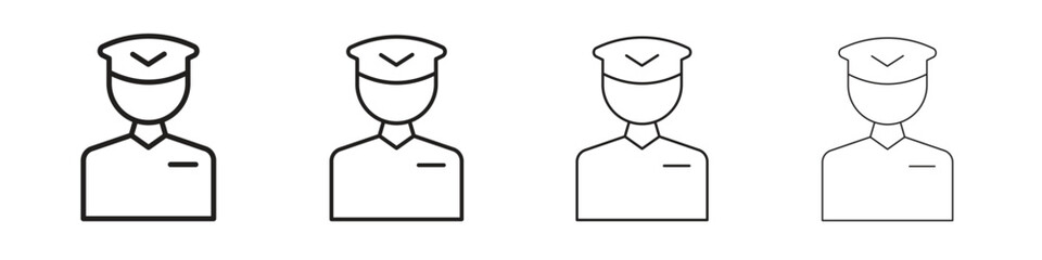 User pilot icon linear vector icon in a editable style.