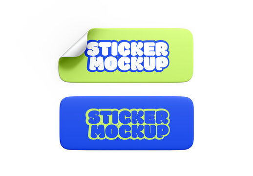 Rectangle Sticker Mockup