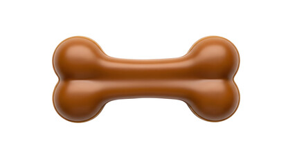 Dog bone treat isolated on white background for pet food canine snack and animal chew product design on transparent background